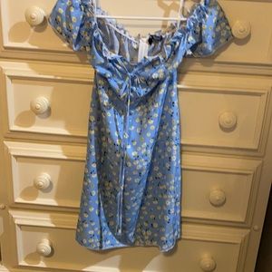 Blue and yellow flower Dress